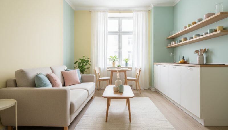 mali stan vizuelno veći pomoću svetlih boja mali stan vizuelno veći pomoću svetlih boja